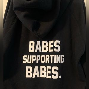 Brunette “babes supporting babes” hoodie-M/L